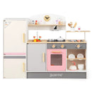 Kids Play Kitchen Set with Realistic Range Hood and Refrigerator by LJGDeals