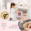 Kids Play Kitchen Set with Realistic Range Hood and Refrigerator by LJGDeals
