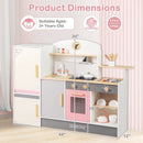 Kids Play Kitchen Set with Realistic Range Hood and Refrigerator by LJGDeals