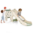 4-in-1 Toddler Slide Kids Play Slide with Cute Elephant Shape-Green by LJGDeals