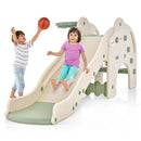 4-in-1 Toddler Slide Kids Play Slide with Cute Elephant Shape-Green by LJGDeals