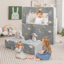 Kids Play Sofa with Ottoman and Removable & Machine Washable Cover-Gray by LJGDeals