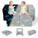 Kids Play Sofa with Ottoman and Removable & Machine Washable Cover-Gray by LJGDeals