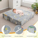Kids Play Sofa with Ottoman and Removable & Machine Washable Cover-Gray by LJGDeals