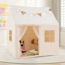 Kids Play Tent Large Playhouse with Glow in the Dark Stars and Mat-Beige by LJGDeals