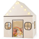 Kids Play Tent Large Playhouse with Door Curtain and Windows Star Lights by LJGDeals