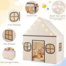 Kids Play Tent Large Playhouse with Door Curtain and Windows Star Lights by LJGDeals