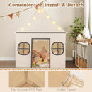 Kids Play Tent Large Playhouse with Door Curtain and Windows Star Lights by LJGDeals