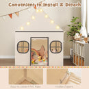 Kids Play Tent Large Playhouse with Door Curtain and Windows Star Lights