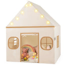 Kids Play Tent Large Playhouse with Door Curtain and Windows Star Lights by LJGDeals