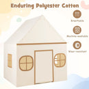 Kids Play Tent Large Playhouse with Door Curtain and Windows Star Lights by LJGDeals
