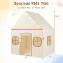 Kids Play Tent Large Playhouse with Door Curtain and Windows Star Lights by LJGDeals