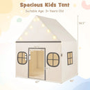 Kids Play Tent Large Playhouse with Door Curtain and Windows Star Lights by LJGDeals