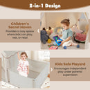 Kids Play Tent with Playpen 2-in-1 Toddler Playhouse with Yard by LJGDeals