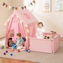 Kids Play Tent with Playpen 2-in-1 Toddler Playhouse with Yard by LJGDeals