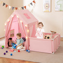 Kids Play Tent with Playpen 2-in-1 Toddler Playhouse with Yard