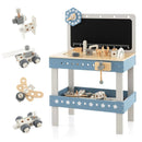 Kids Play Tool Workbench Set with 61 Pcs Tool and Parts Set-Blue by LJGDeals