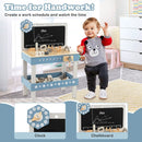 Kids Play Tool Workbench Set with 61 Pcs Tool and Parts Set-Blue by LJGDeals