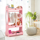 Kids Pretend Costume Closet with Mirror-Pink by LJGDeals