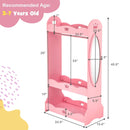 Kids Pretend Costume Closet with Mirror-Pink by LJGDeals