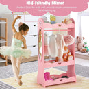 Kids Pretend Costume Closet with Mirror-Pink by LJGDeals
