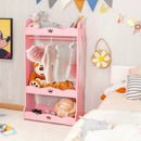 Kids Pretend Costume Closet with Mirror-Pink by LJGDeals