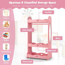 Kids Pretend Costume Closet with Mirror-Pink by LJGDeals