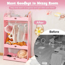 Kids Pretend Costume Closet with Mirror-Pink by LJGDeals