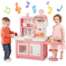 Kids Play Kitchen Toy with Stove Sink Oven with Light and Sound by LJGDeals