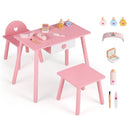 Kids Pretend Nail Salon Playset with Table and Stools by LJGDeals