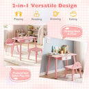 Kids Pretend Nail Salon Playset with Table and Stools by DirectDeals