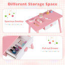 Kids Pretend Nail Salon Playset with Table and Stools by DirectDeals