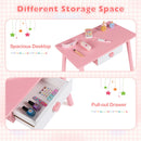 Kids Pretend Nail Salon Playset with Table and Stools