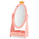 Kids Full Length Mirror with 360 Degree Rotatable Design and Shelf-Pink by LJGDeals