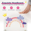 Kids Twin Size Upholstered Platform Wooden Bed with Rainbow Pattern by LJGDeals