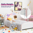 Kids Twin Size Upholstered Platform Wooden Bed with Rainbow Pattern by LJGDeals