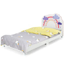 Kids Twin Size Upholstered Platform Wooden Bed with Rainbow Pattern by LJGDeals