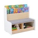 Kids Reading Nook with Bench Bookshelf and 2 Cubbies by LJGDeals