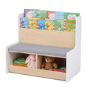 Kids Reading Nook with Bench Bookshelf and 2 Cubbies