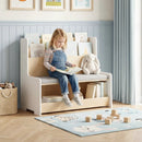 Kids Reading Nook with Bench Bookshelf and 2 Cubbies by LJGDeals