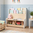 Kids Reading Nook with Bench Bookshelf and 2 Cubbies