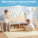 Kids Reading Nook with Bench Bookshelf and 2 Cubbies
