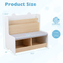 Kids Reading Nook with Bench Bookshelf and 2 Cubbies