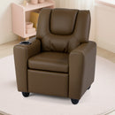 Kids Recliner Chair Push Back Toddler Reclining Armchair with Cup Holder
