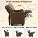 Kids Recliner Chair Push Back Toddler Reclining Armchair with Cup Holder by LJGDeals