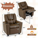 Kids Recliner Chair Push Back Toddler Reclining Armchair with Cup Holder by LJGDeals