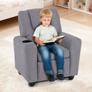 Kids Recliner Chair Push Back Toddler Reclining Armchair with Cup Holder