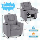 Kids Recliner Chair Push Back Toddler Reclining Armchair with Cup Holder by LJGDeals