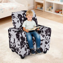 Kids Recliner Chair Push Back Toddler Reclining Armchair with Cup Holder