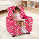 Kids Recliner Chair Push Back Toddler Reclining Armchair with Cup Holder
